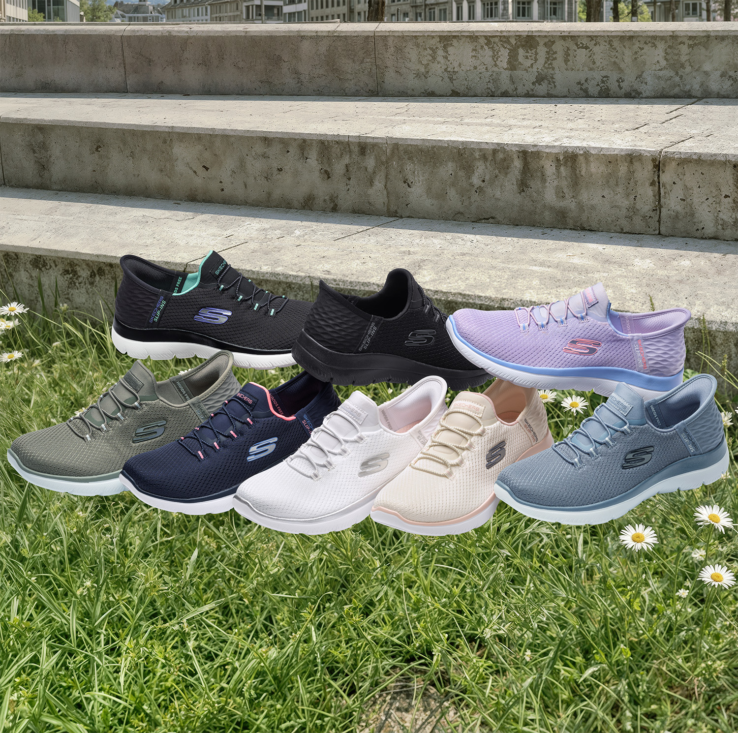 SKECHERS SLIP INS Schlupfschuh für Damen