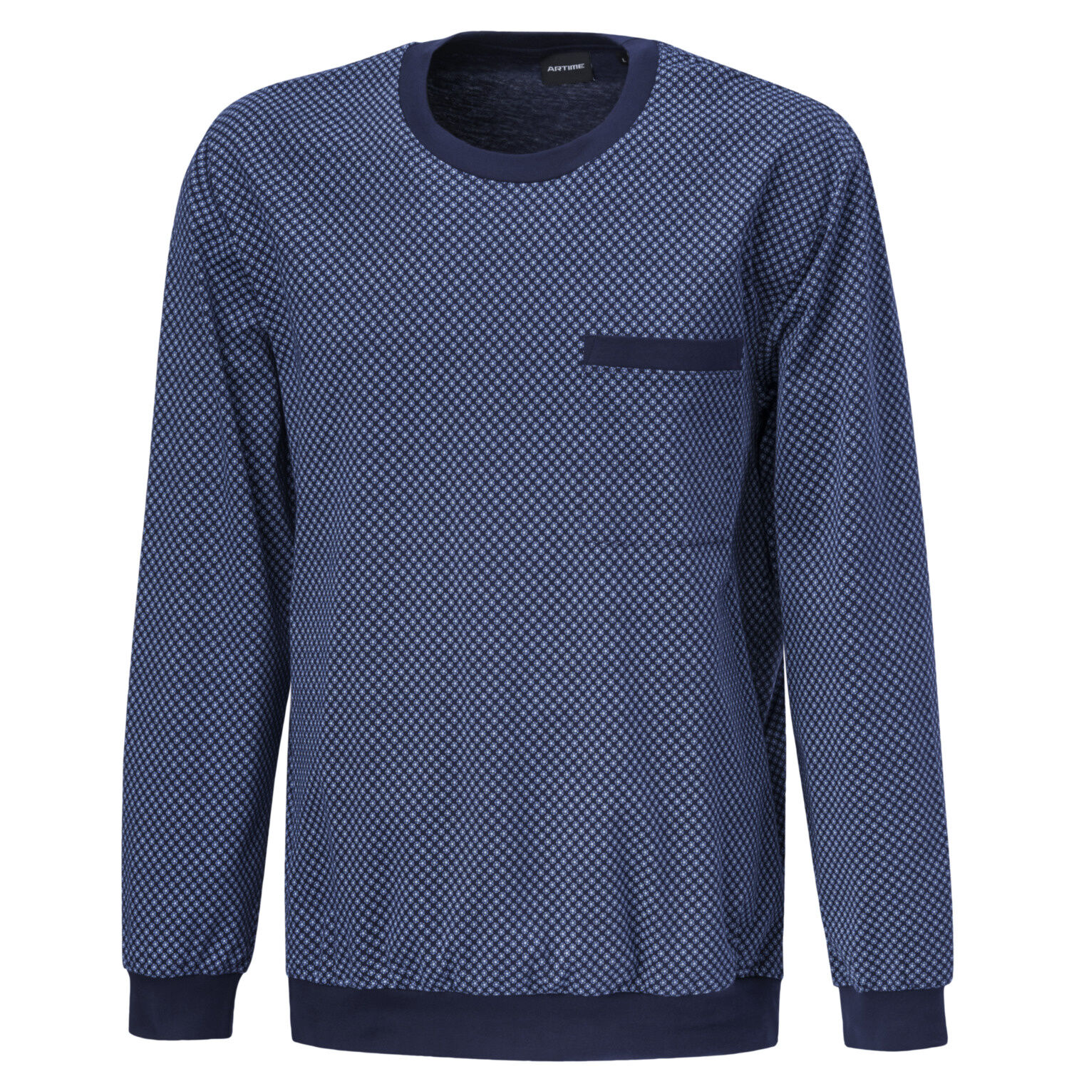 Bedrucktes Pyjama Shirt mit Bündchenabschluss