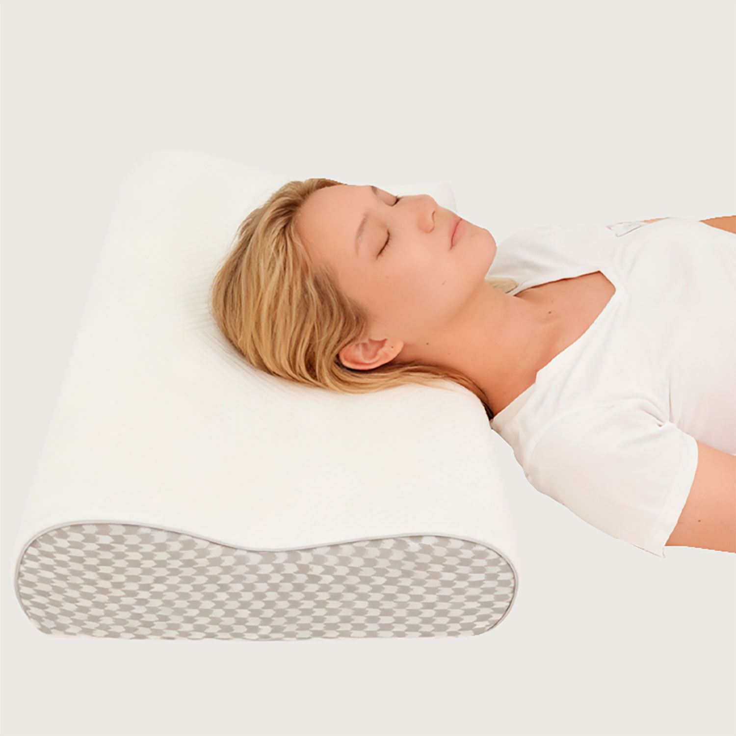 Ergonomisches Nackenstützkissen SleepWave mit Memory-Schaum
