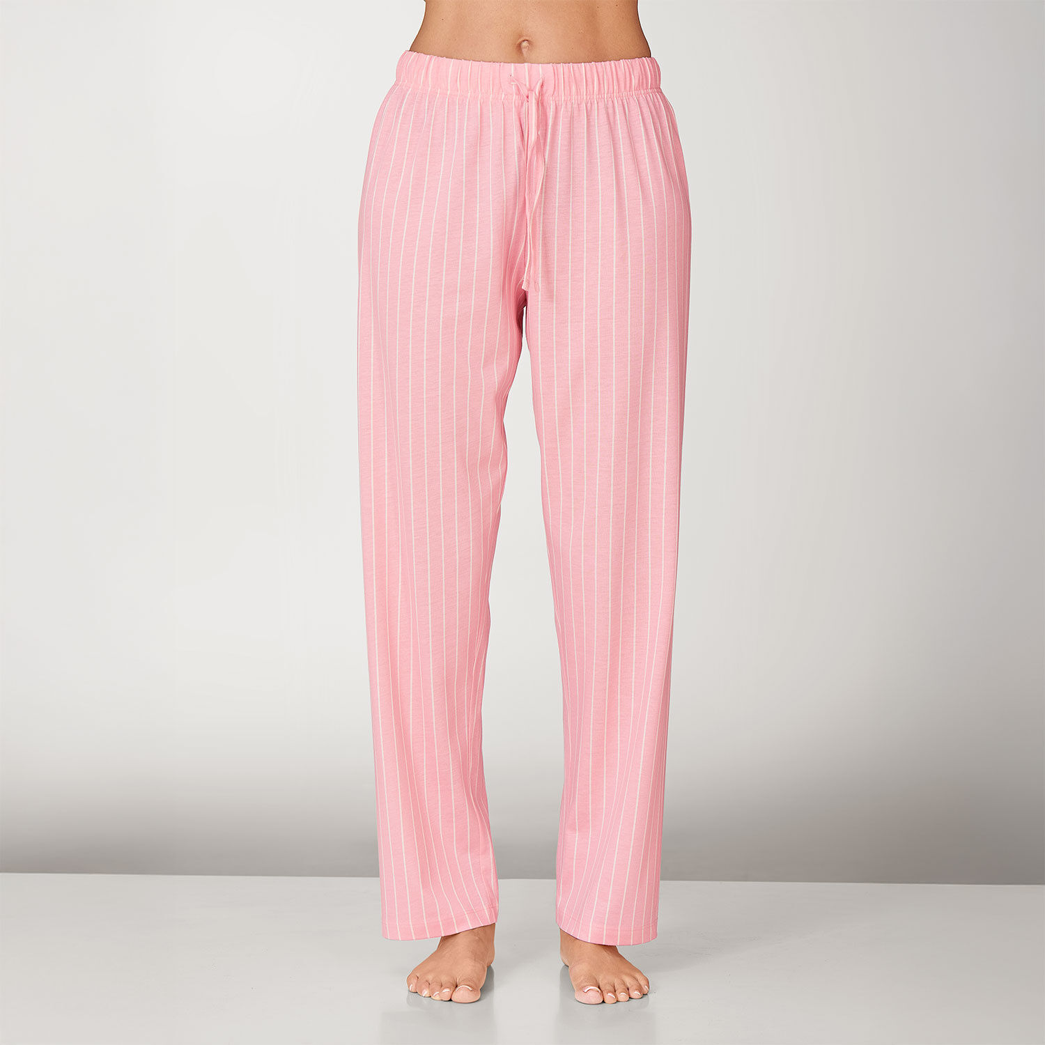 Gestreifte Pyjama Hose, gerade geschnitten