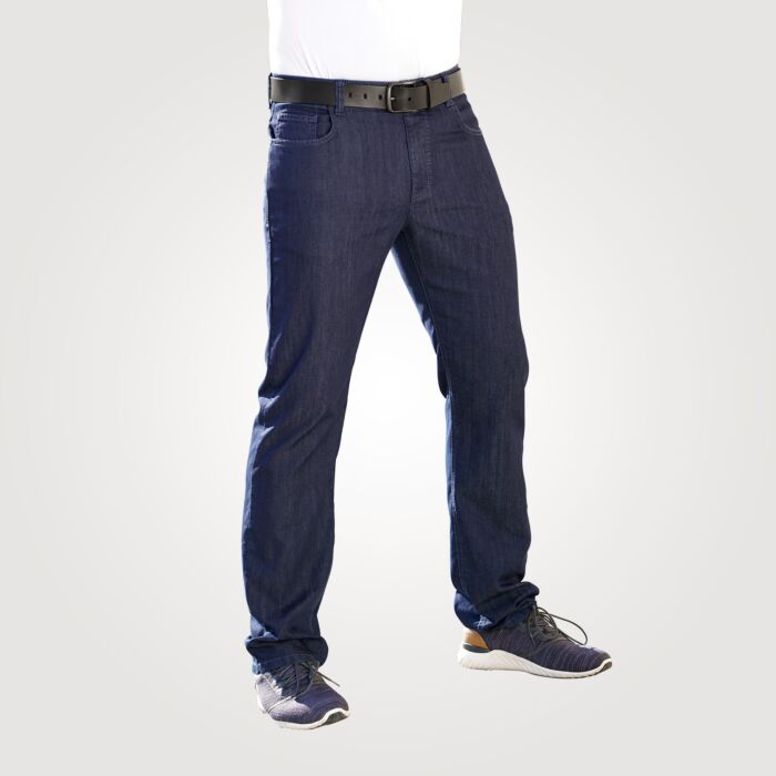 Explorer 5-Pocket Dehnbundhose , blue bleached